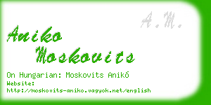 aniko moskovits business card