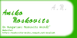aniko moskovits business card